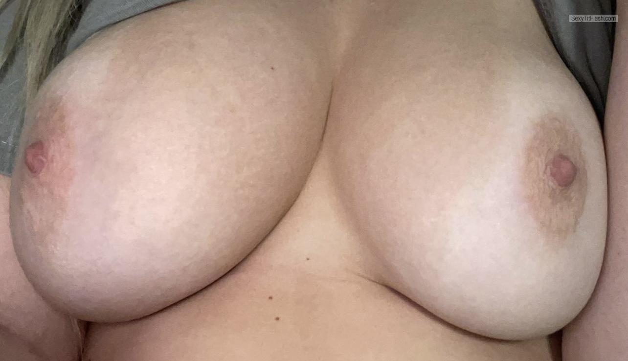 Tit Flash: My Very Small Tits (Selfie) - Young Natural 36DD from United States